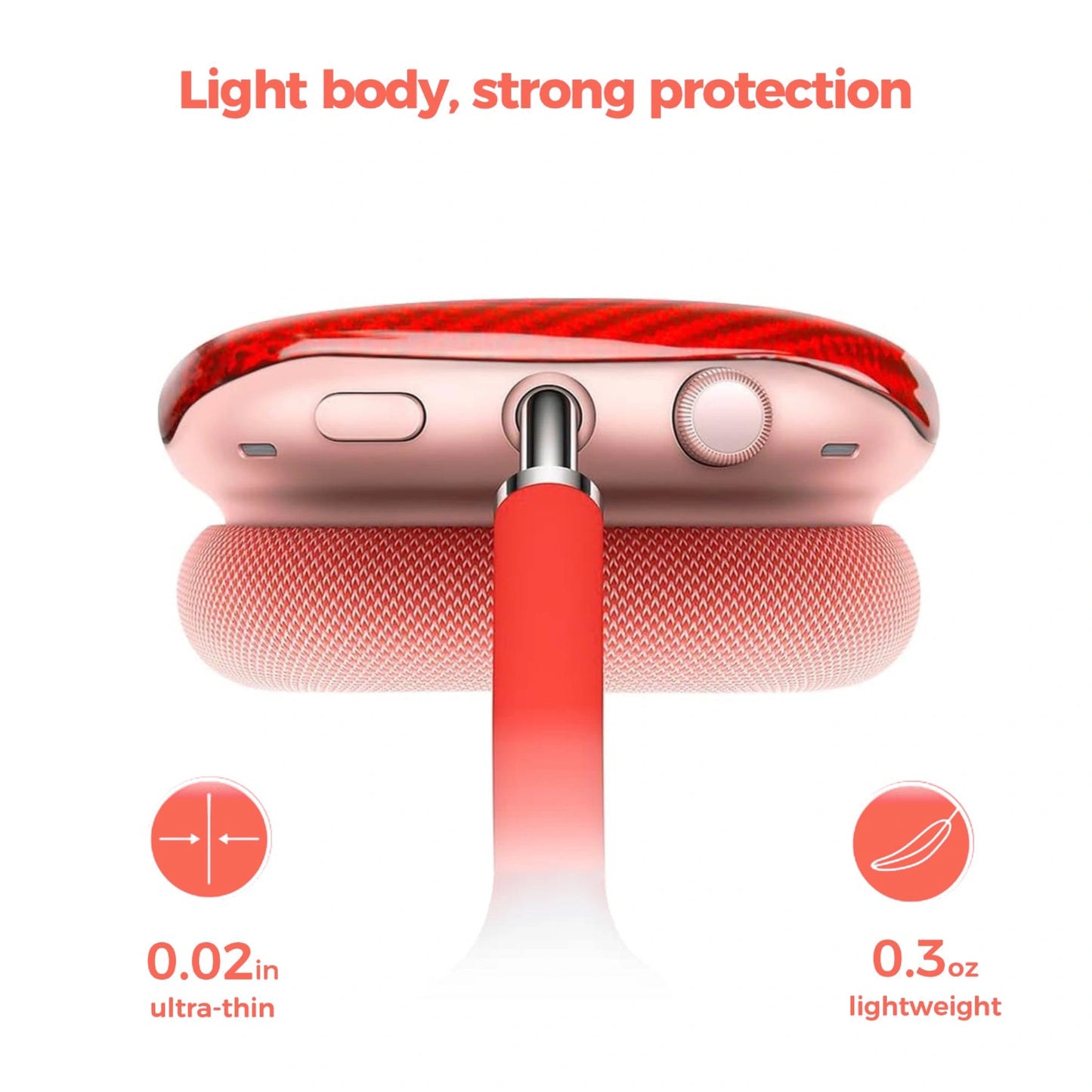 Airpods Max Carbon Fiber | Red Glossy
